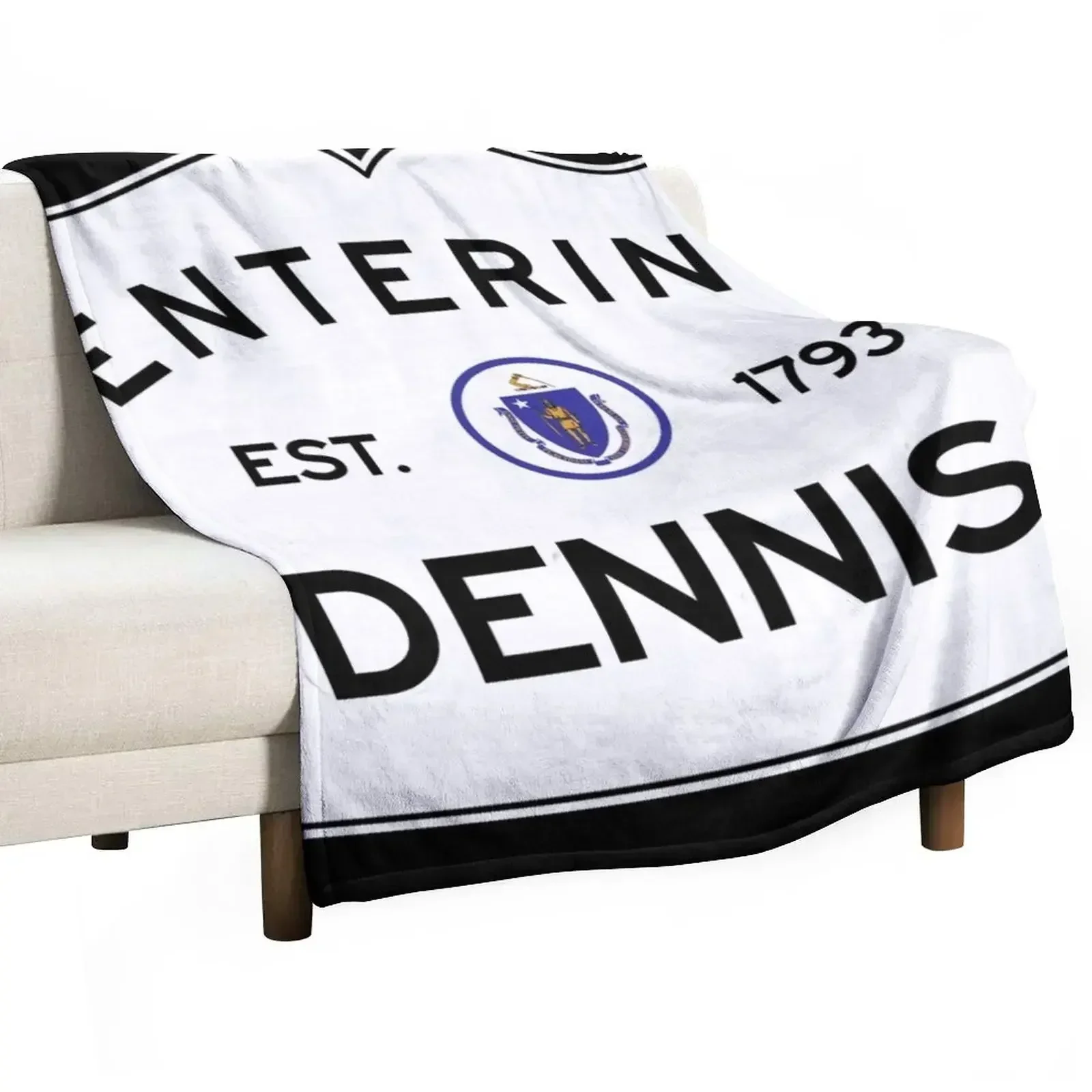 Entering Dennis - Commonwealth of Massachusetts Road Sign Throw Blanket Luxury Designer Hairys Summer Blankets