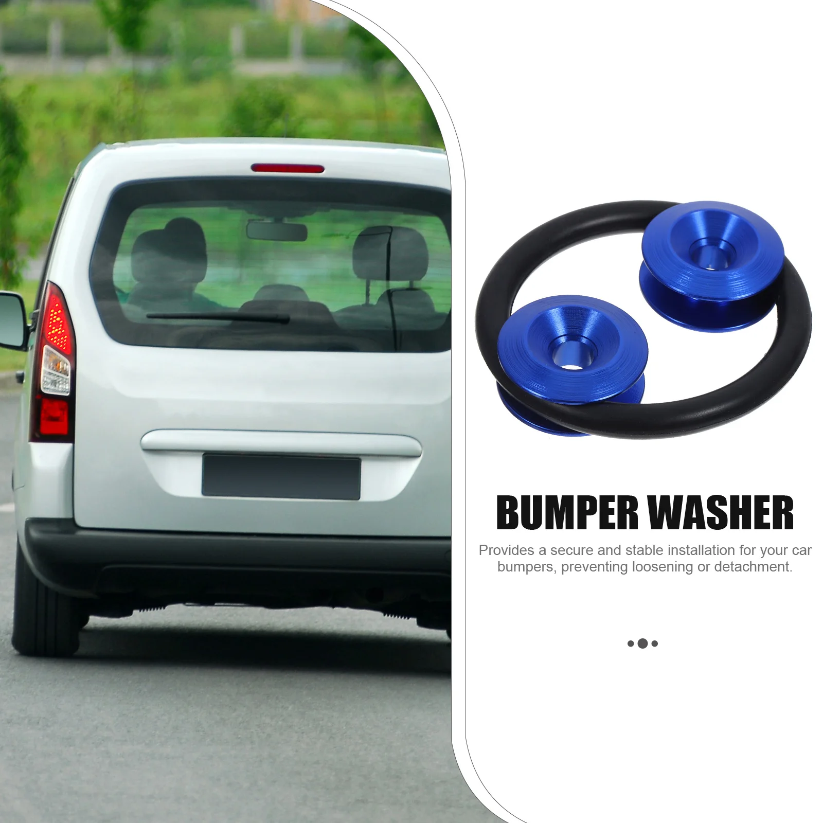 

Washer 2 Layers Blue Aluminum Alloy Car Bumper Bolt Car Bumper Washer Fastener Secure Installation Prevent Loosening