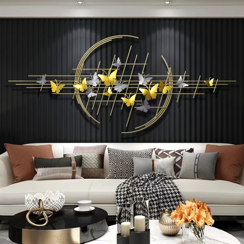Light Luxury butterfly Shape Home Wall Hanging Decor Indoor Metal Art Wall Hanging Gold Decor for Living Room