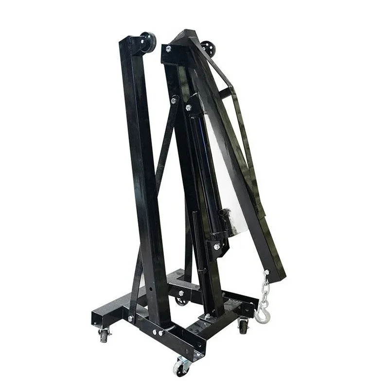 Garage Portable Hoist Foldable Engine Removal Hanger Manual Hydraulic Car Engine Small Crane