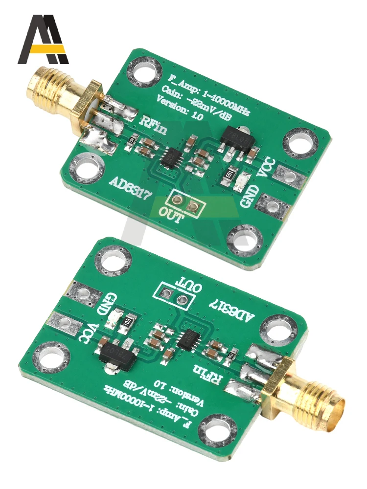 AD8317 تيار مستمر 7-15 فولت RF وحدة عالية التردد الناتج سجل كاشف الطاقة متر-55dBm-0dBm RF إشارة كشف الطاقة 1 متر-10000 ميجا هرتز