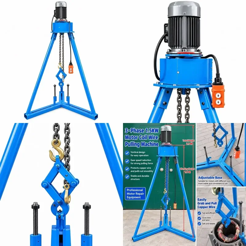 Motor Coil Remover Copper Wire Pulling Machine Winding Wire Extractor for 15 kW to 55 kW Motors
