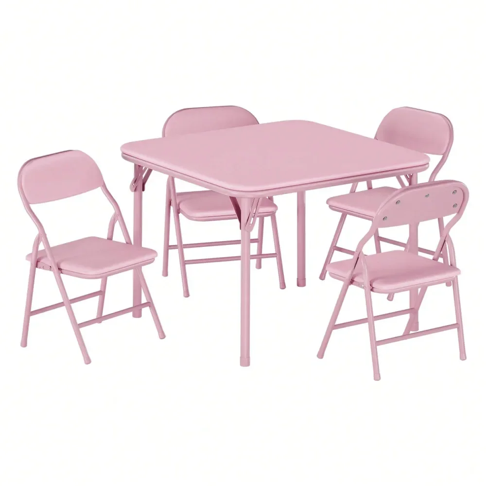 

Kids' Tables And Chairs Escritorio Para NiñosTable And 2 Chairs Set, Kids Activity Table Set With Backrest, Easy To Wipe PU Leat