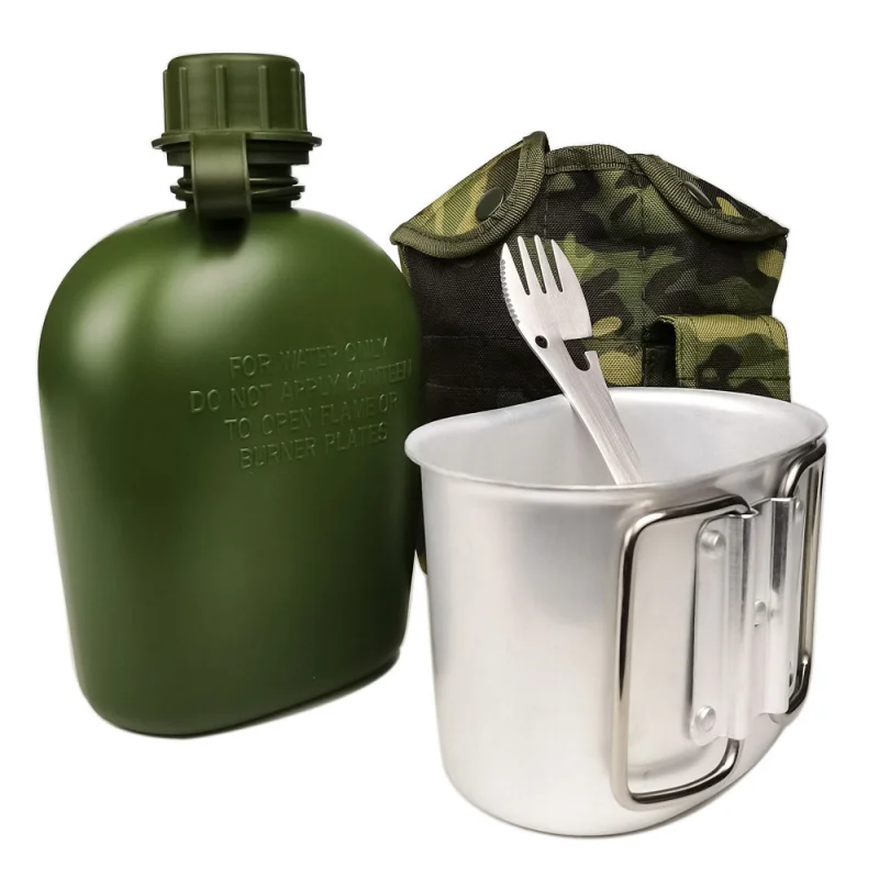 2/3/4-Pack Camo Tactical Water Bottles Military-Grade Survival Canteens for Outdoor Hiking And Camping
