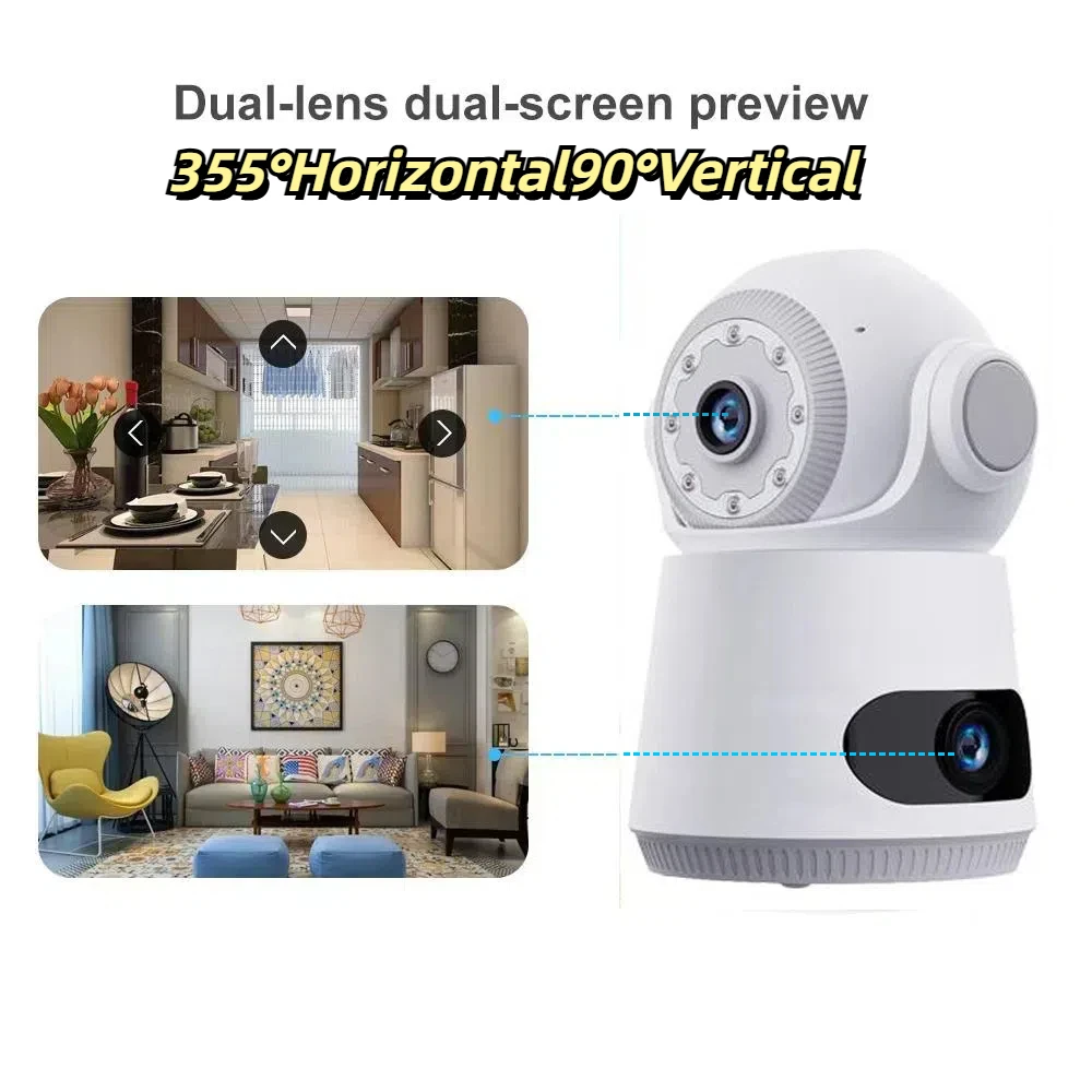 4K 8MP PTZ WIFI Camera Dual Lens Dual Screen IP Camera indoor 8MP HD Auto Tracking Security Protection CCTV Surveillance