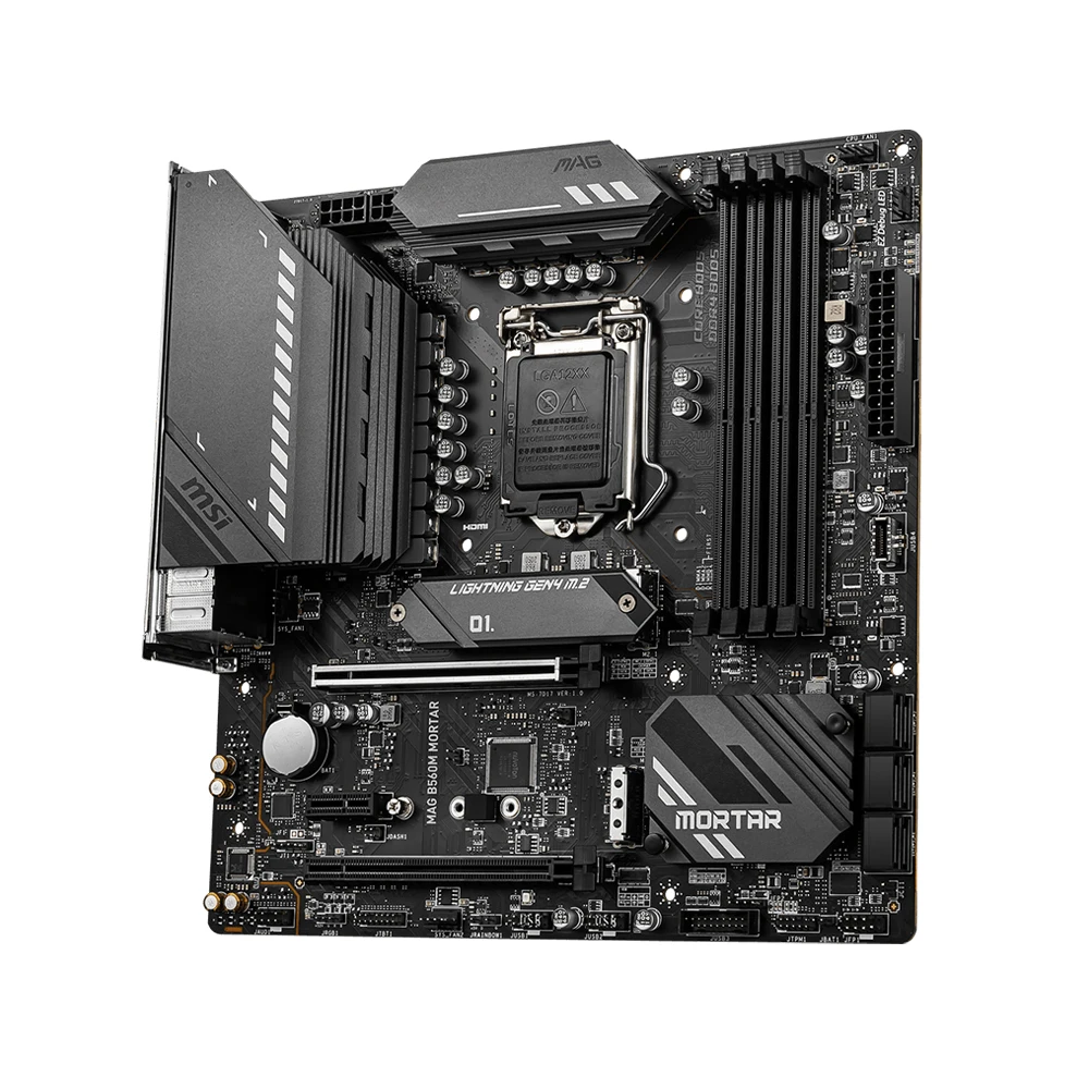 Imagem -03 - Msi-mortar Placa-mãe Mag B560m Intel B560 Memória Máxima Ddr4 128gb Slot Lga1200 Suporte 11 ° 10 ° Geração Cpu M-atx