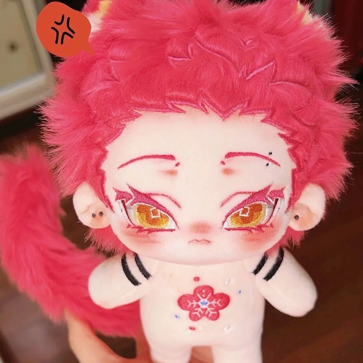 20cm Game Demon Slayer Cute Akaza Cosplay Soft Body Doll Cartoon Change Clothes Pillow Xmas Gift