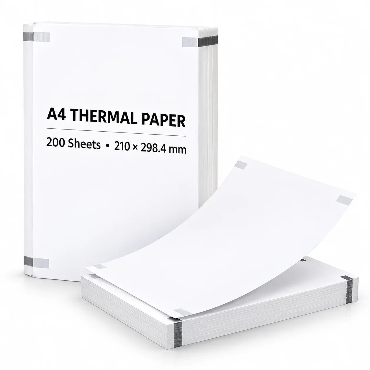A4 Fanfold Thermal Paper Letter Size 21.01x29.69cm Inkless Compatible for Portable Thermal Printer Home Office Document