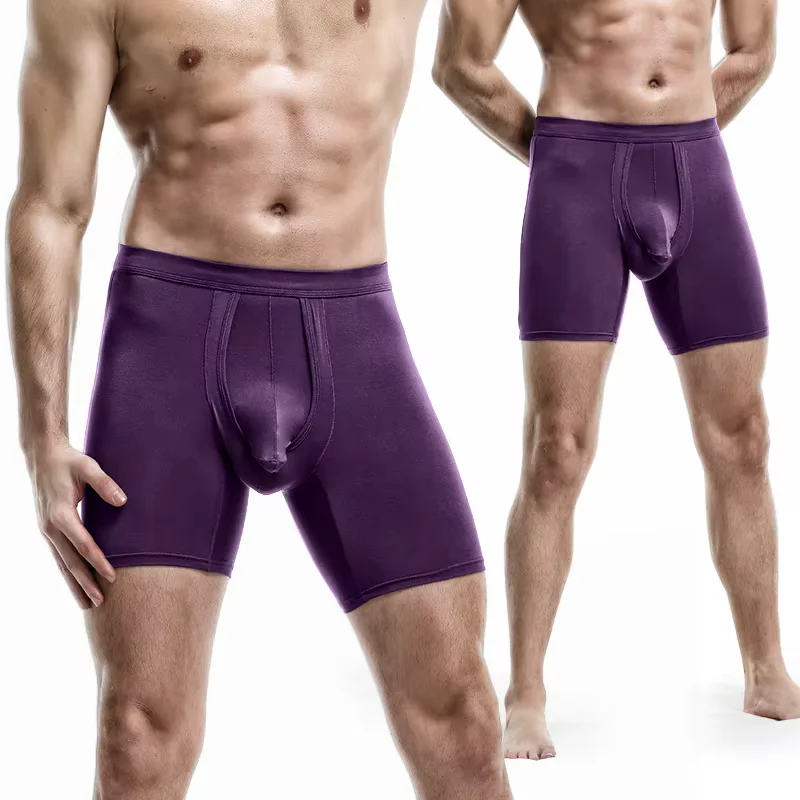 Man Sexy Underwear 3D-Pouch Control Boxer Long Penis Briefs Butt Lifter Soft Breathable Panties Multiple Colors Underpants 6XL