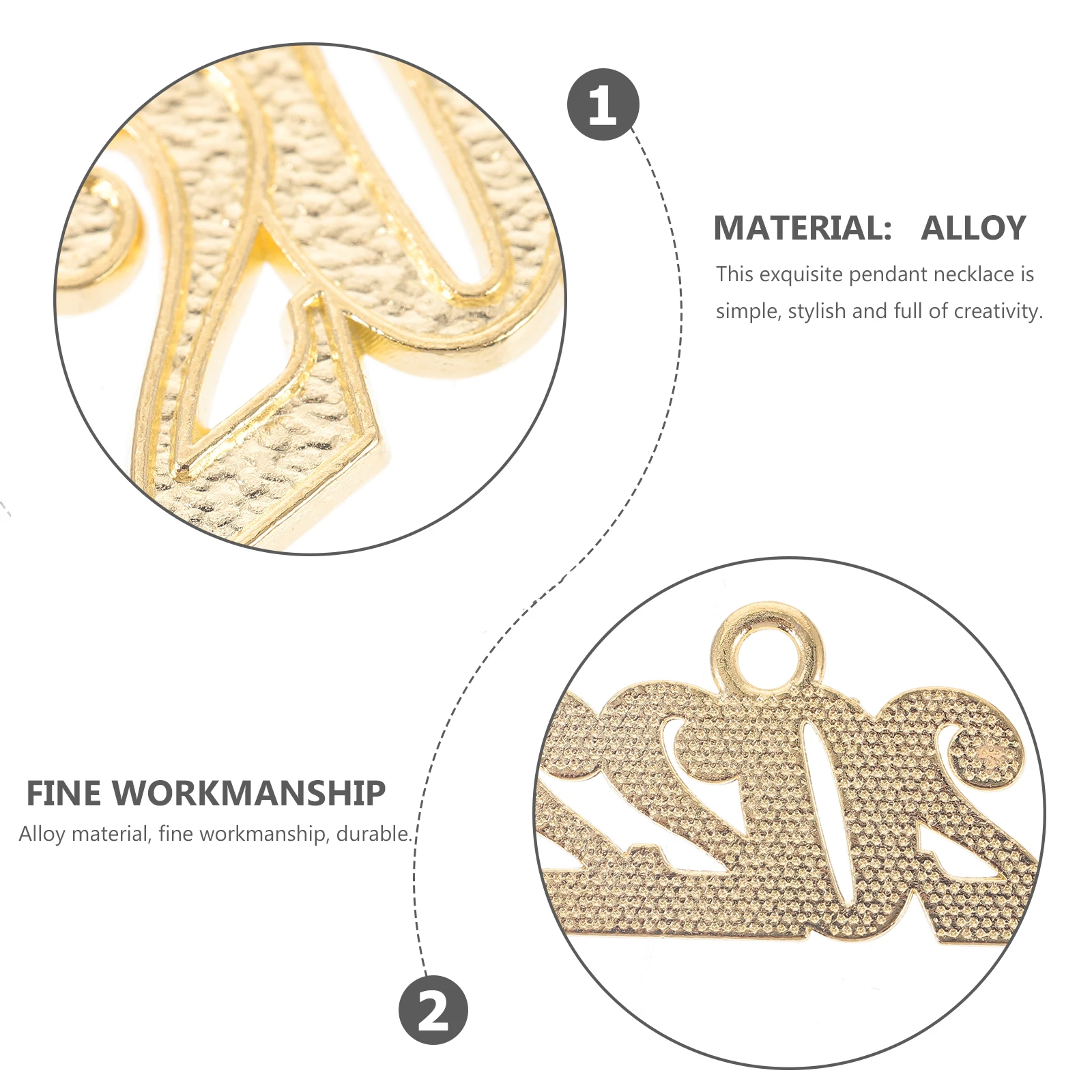 

100pcs Alloy 2022 Creative Number Pendant Charms Diy Jewelry Accessories Year Souvenir Decorative Necklace Bracelet Keychain