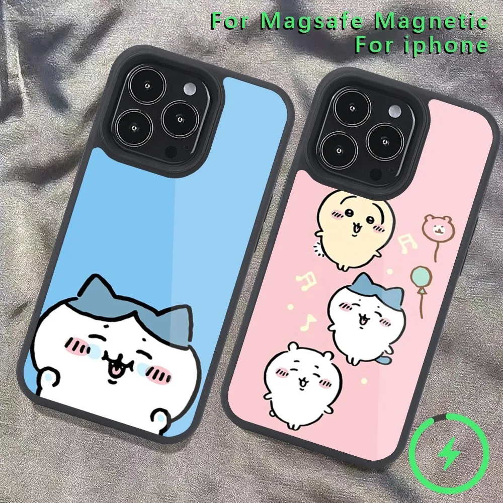 C-Chiikawa Phone Case  For iPhone 14 13 12 11 15 Pro Max Magsafe Wireless Charge Plus Mini Cover