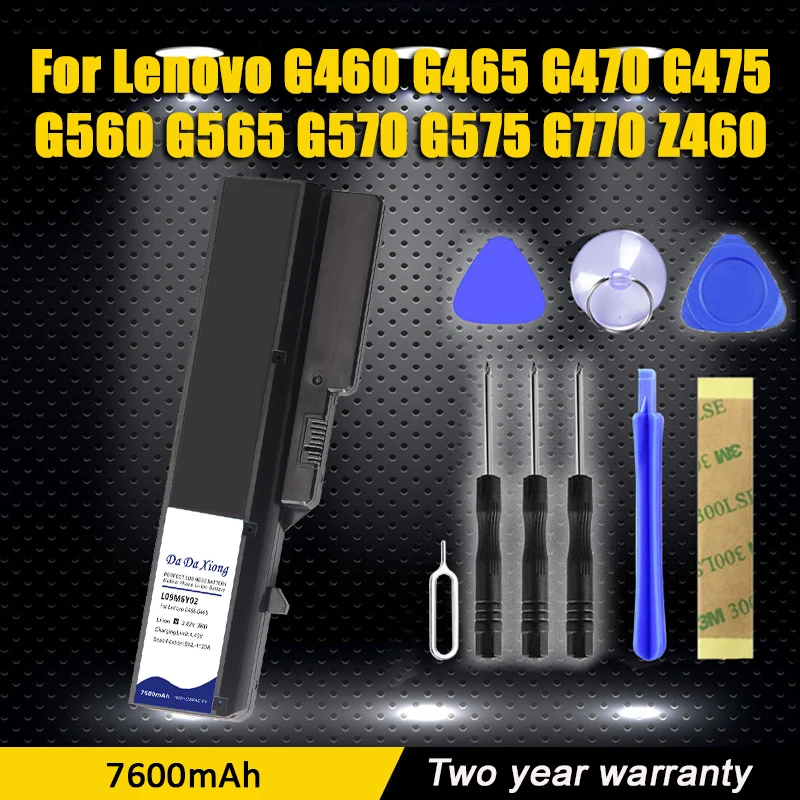 

Аккумулятор L09M6Y02 7600 мАч для Lenovo G460 G465 G470 G475 G560 G565 G570 G575 G770 Z460 + набор инструментов