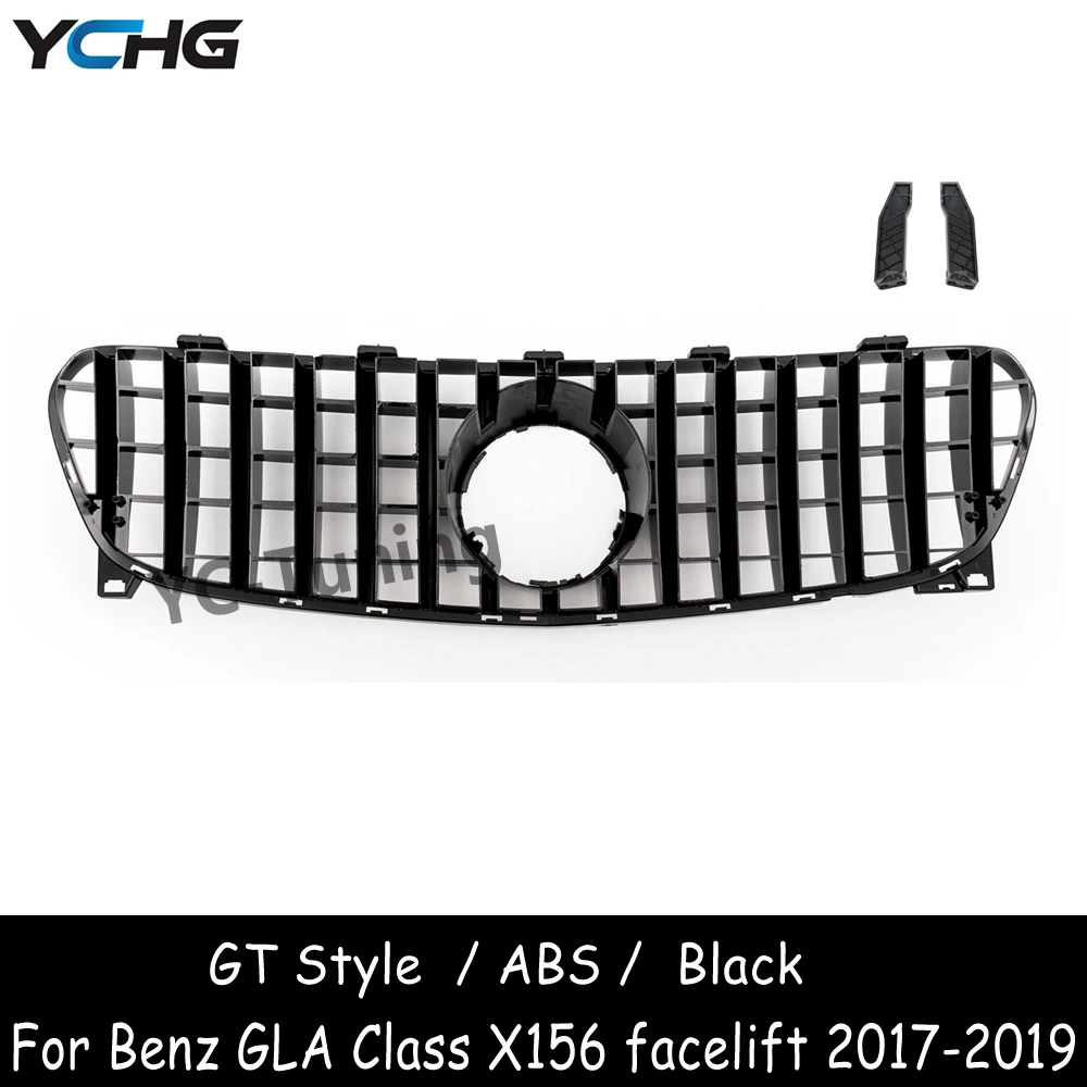 X156 facelift GT Panamericana Front Bumper Hood Grille For Mercedes Benz GLA Class X156 GLA220 GLA250 GLA45 Grille Mesh2017-2019