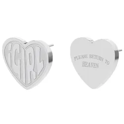 Igirl Stainless Steel Metal Stud Earrings for Women Trendy Hip-Hop Rap Party High Quality Fashion Jewelry