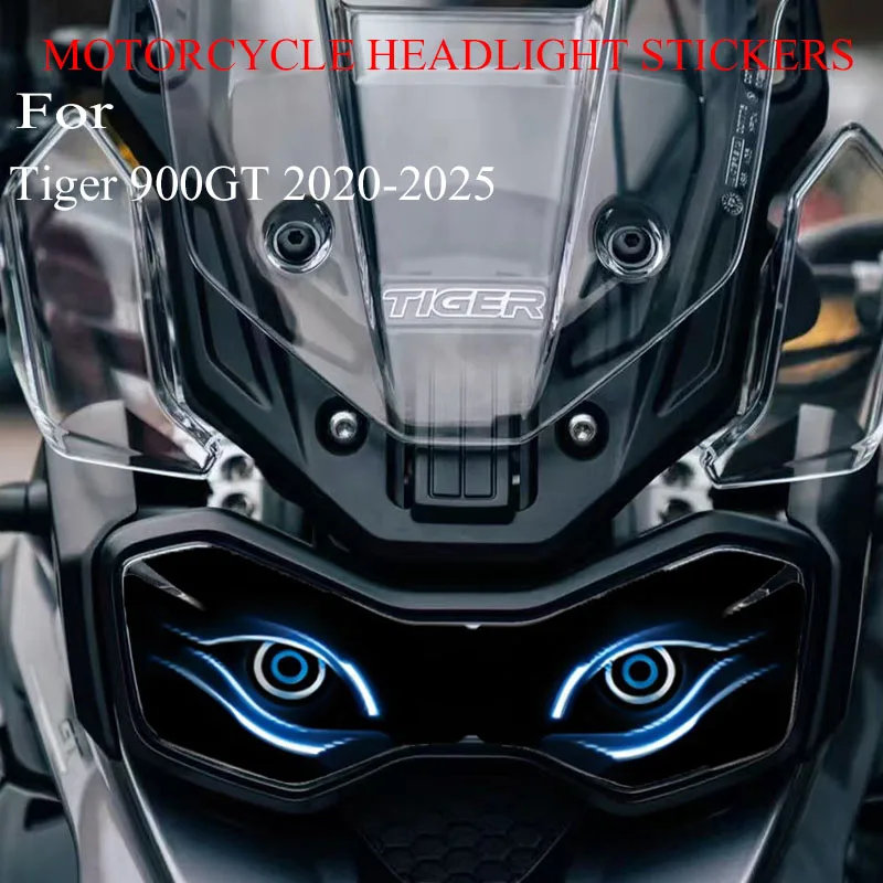 

Для Tiger 900 GT Rally Pro 2020-2023 2024 2025 наклейки на переднюю фару мотоцикла, защитные наклейки для фар, аксессуары