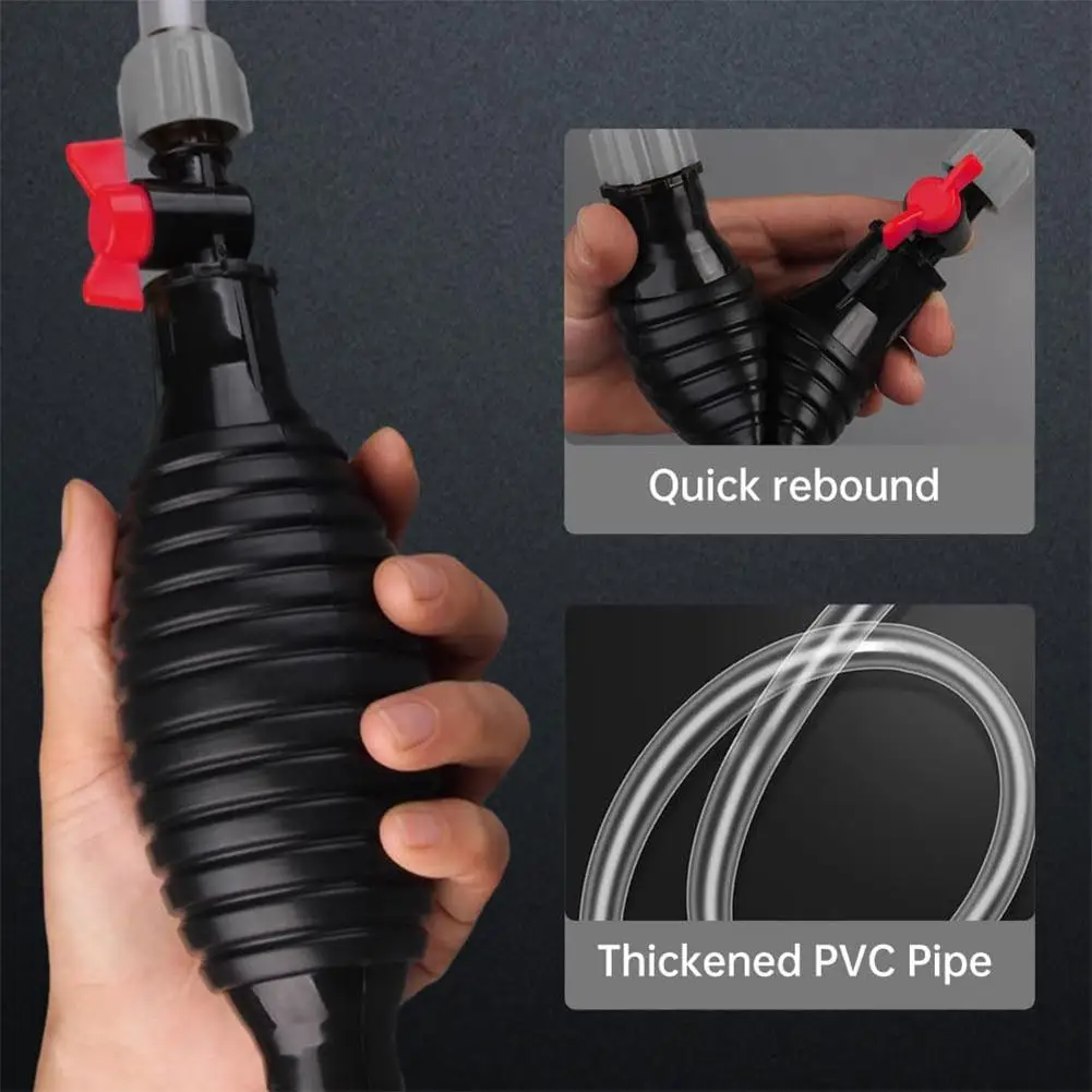 Car Motorcycle Manual Fuel Pump Oil Gasoline Petrol Diesel Liquid Transfer Tool Set with Hose Hand Water Suction Pump 1.5/1/2M view 3