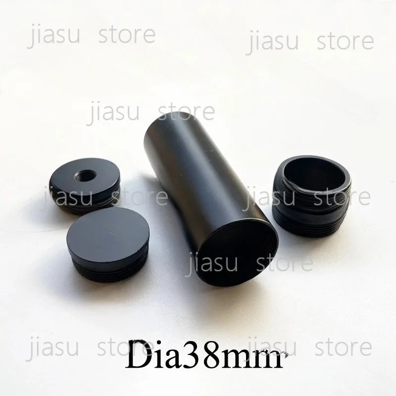 

Double Female Thread Coupler, 38mm Diameter Black Metal Hollow Pipe for LED Light Parts & DIY Lighting