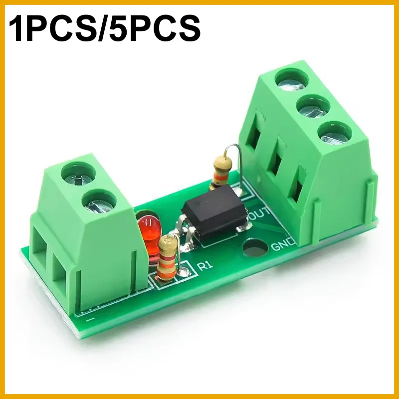 NEW 1/5PCS 1 Channel Way Isolation Module PC817 EL817 3V-5V 12V 24V Photoelectric Isolator Rail Holder PLC Drive Motor Board