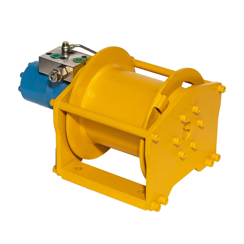 10-Ton Hydraulic Winch With Manual Drum Lock Steel Wire Rope Guide For Boat Cranes Auto For Ship Anchor Release Quick Release