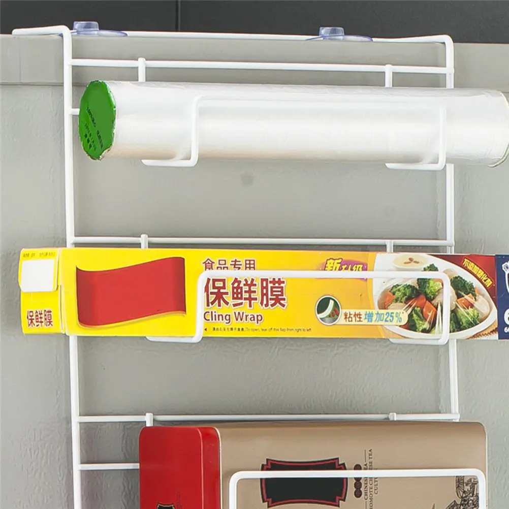 

Fridge Side Storage Rack 6 Level Adjustable Wire Organizer for Refrigerator with Strong Suction Cups Clean Messy Interior