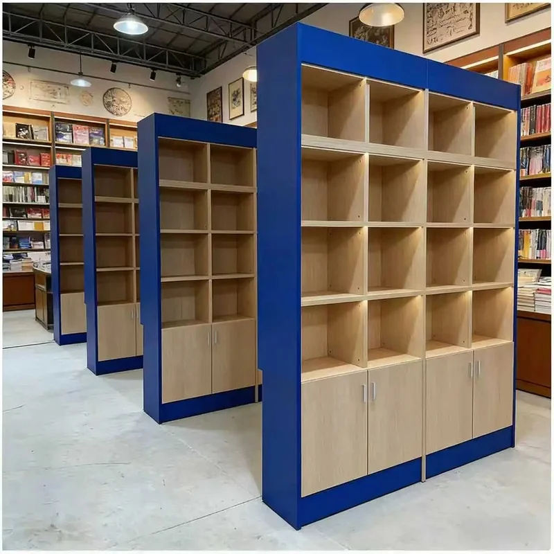 custom.High End Library Room Decoration Bookstore Furniture Display Rack Book Cabinet Wood Wall Cabinets Books