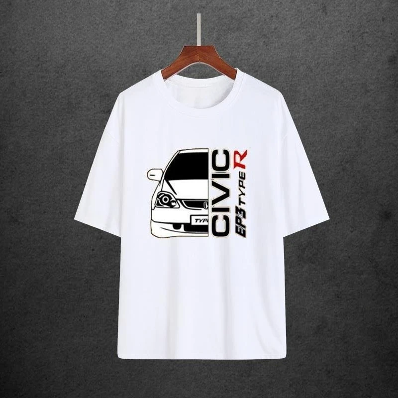 

Мужская и женская футболка Honda CIVICFK8 EP3 FD2, модифицированная для автомобиля, мотоцикла, летняя свободная трендовая повседневная гоночная футболка с короткими рукавами