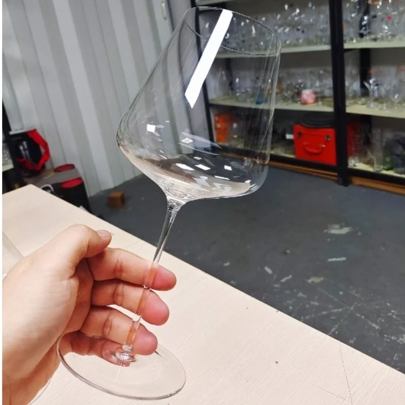 2PCS Burgundy Bordeaux Style Light Luxury Wine Glass Ultra-thin Craftsmanship Slim Cup Stems Birthday Party Bar Classics Goblet