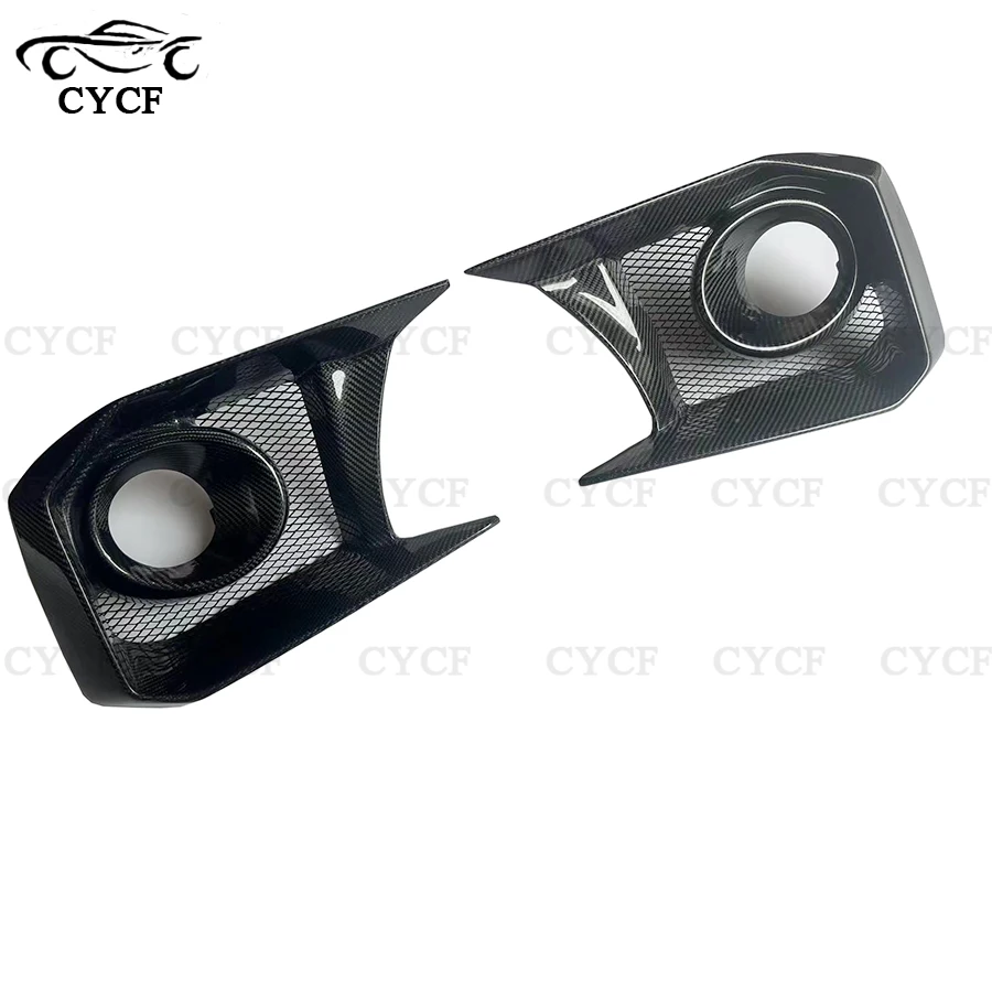 For Suzuki Swift Sports ZC33S Carbon Fiber Fog lamp frame grill Front Bumper Air Vent Cover Tuyere Car Accessories