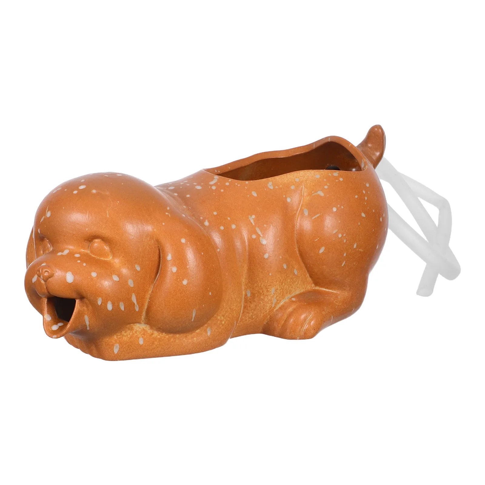 

Ceramic Dog Aquarium Fountain Spitter Fish Tank Statue Planter Water Jar Fountain Decorative Ceramic Pottery Outdoor Decor