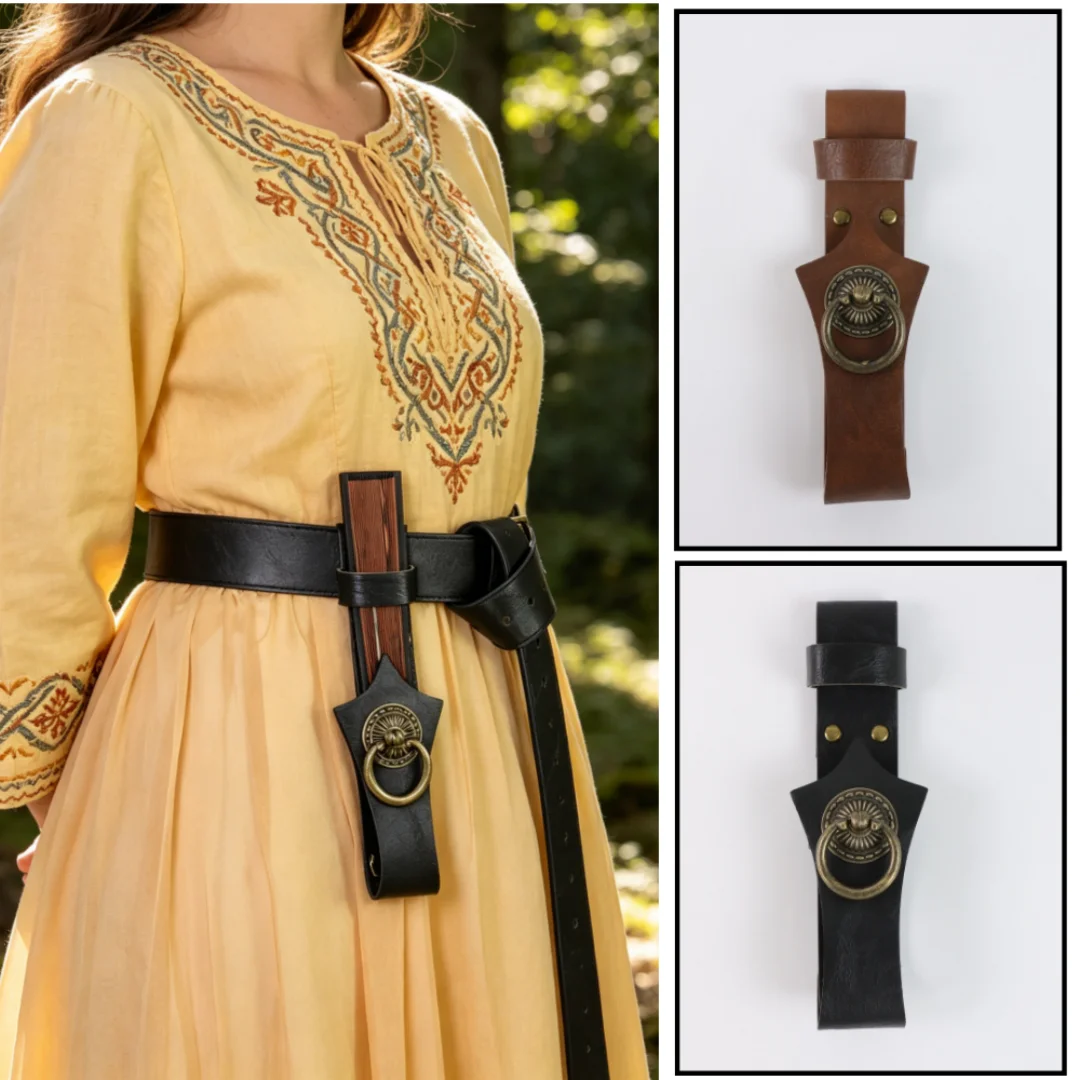 Renaissance-Gürtel für Festivals, Mittelalter, Wikinger, LARP, Ostern, Halloween, Musikfestivals, Kostüme mit Fächerabdeckungen