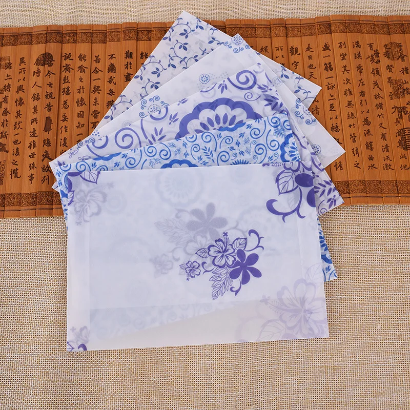 20 Pcs / Pack Translucent Thickened Quality Sulfuric Acid Paper Envelope Antique Style Decorative Envelope Wedding Invitation