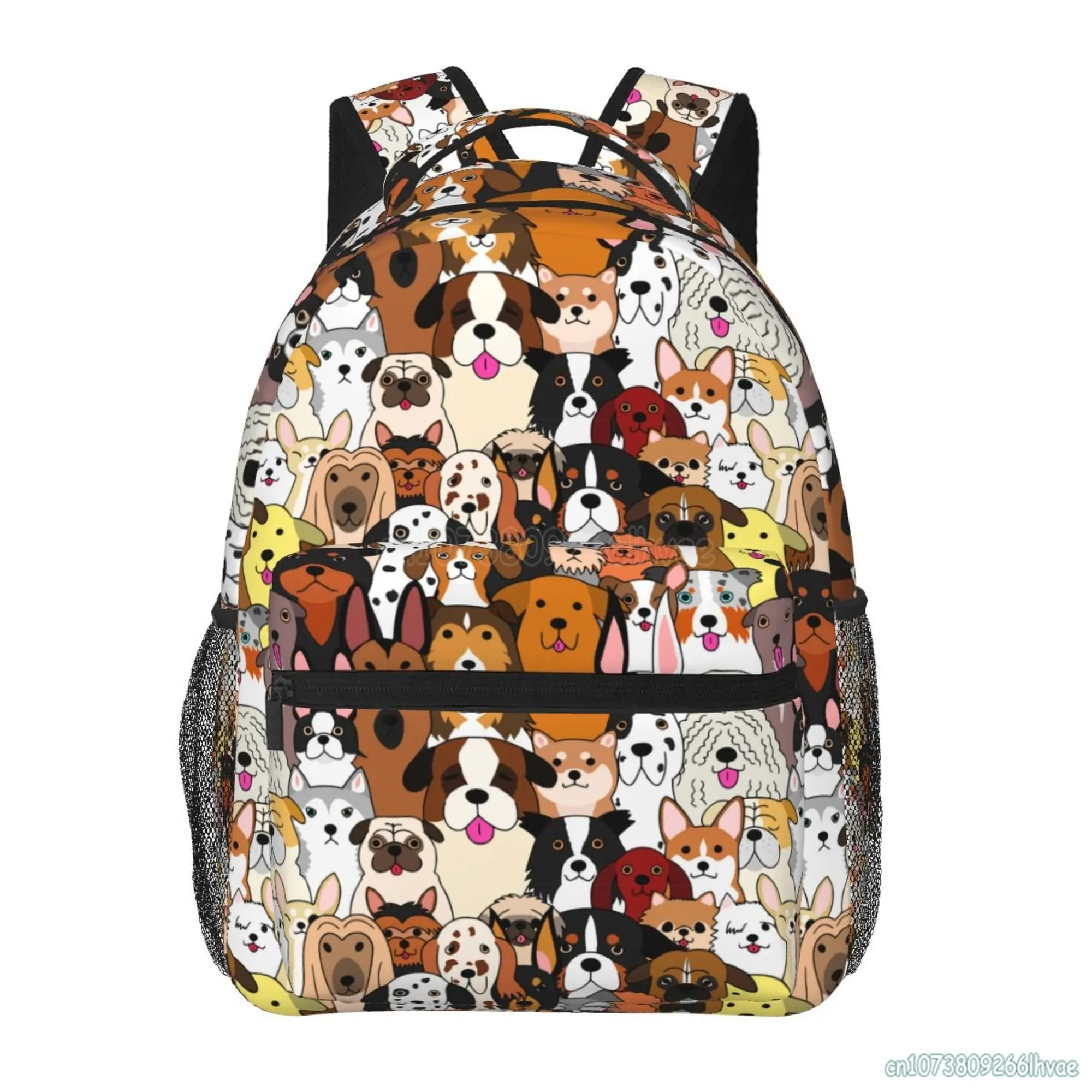 Cartoon Dog Backpack Cute Bookbag Schoolbags Funny School Backpacks Lightweight Laptop Bag Travel Hiking Waterproof Daypack