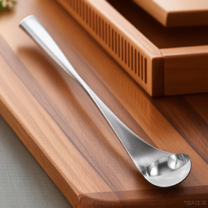 

1pc Long Handle Soup Ladle Stainless Steel Heavy Piece Molded Smooth No Burrs Non Slip Ergonomic Handle For Kitchen