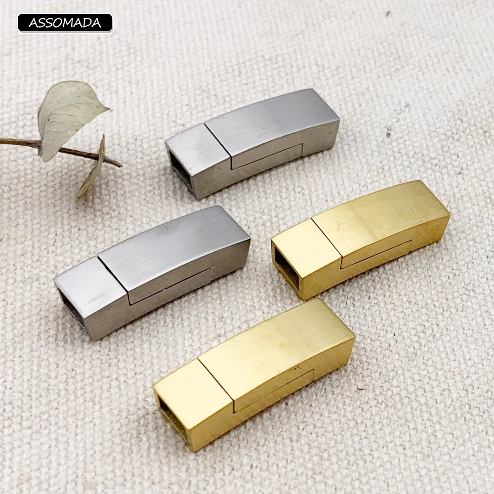 5.8mm x 3mm Stainless Steel Magnetic Clasps Connector Buckle Handmade Leather Cord Buckle Clasps Bracelet DIY Jewelry Making