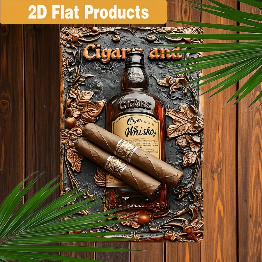 2D Flat, 2D Flat 1pc Vintage Metal Tin Sign 