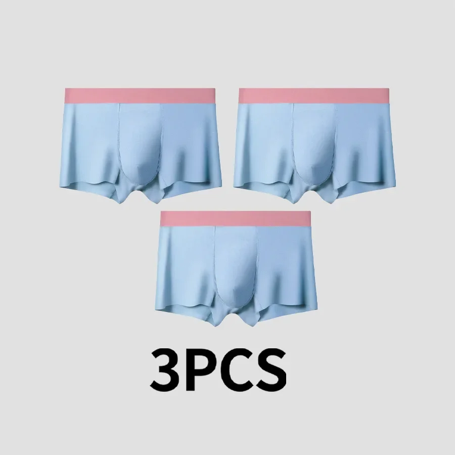 3PCS Modal antibacterial underwear for men - summer lightweight style, comfortable and breathable. Men's four-corner pants 5