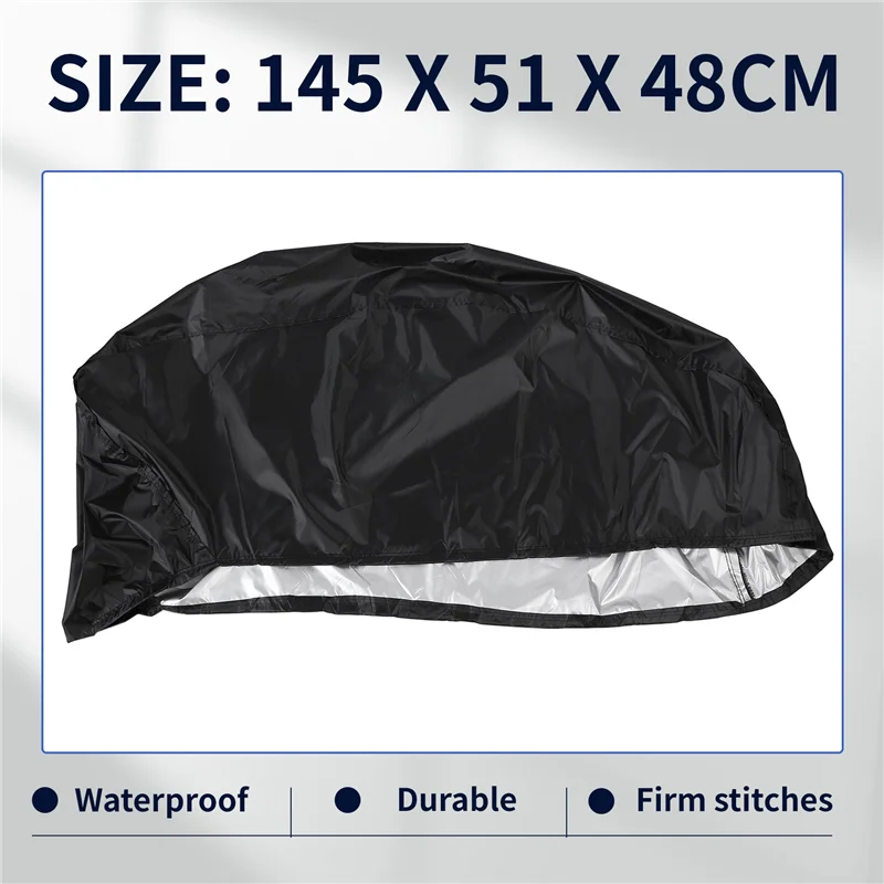 A11M-غطاء الثلج مقاوم للماء والغبار وغطاء زلاجات قابل للمقطورة ومضاد للأشعة فوق البنفسجية للشتاء للدراجات النارية في الهواء الطلق باللون الأسود