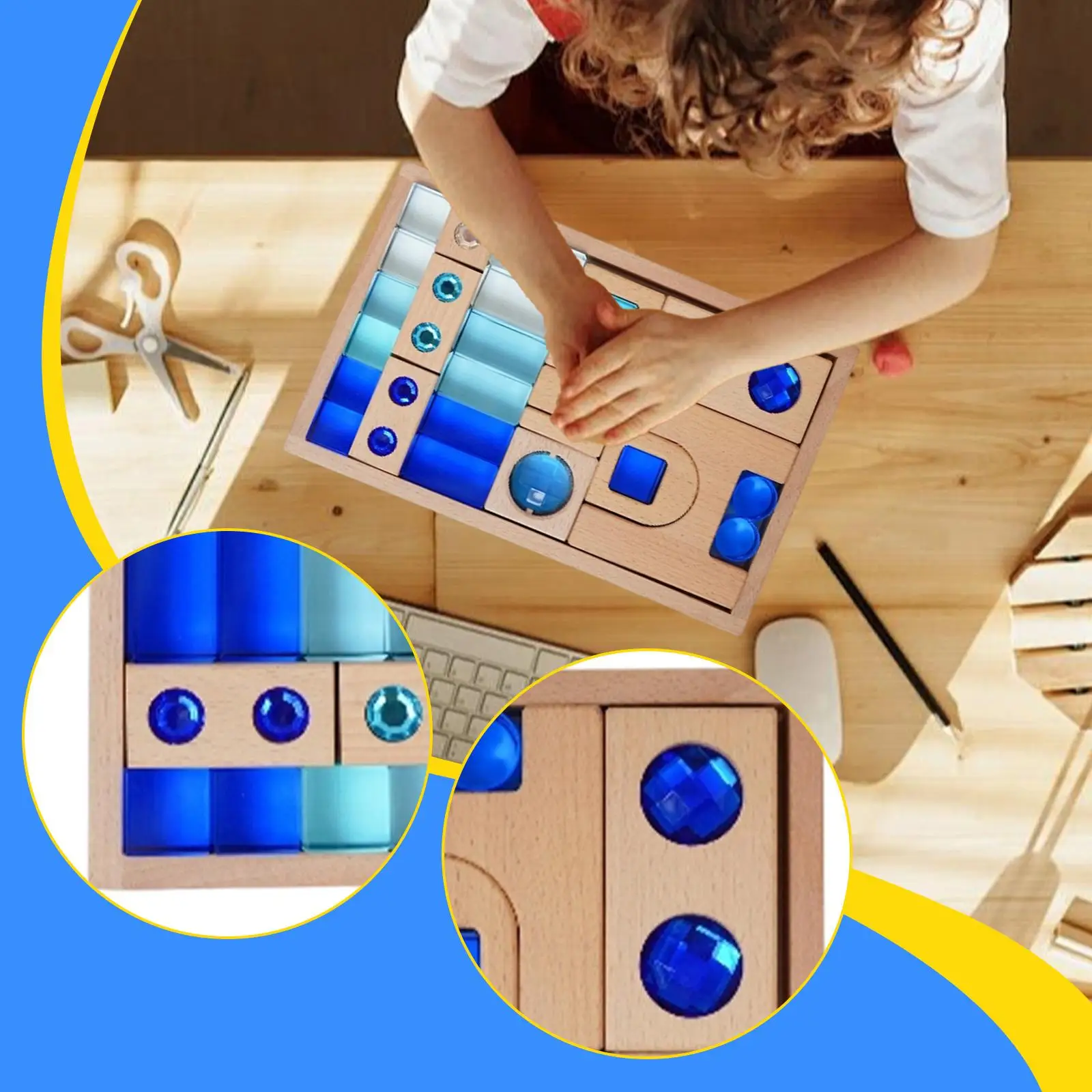 

Acrylic Cube Block,Stacking Game,Motor Activity,Development Toy Wooden Building Blocks Learning Toys for Gifts Teaching Props