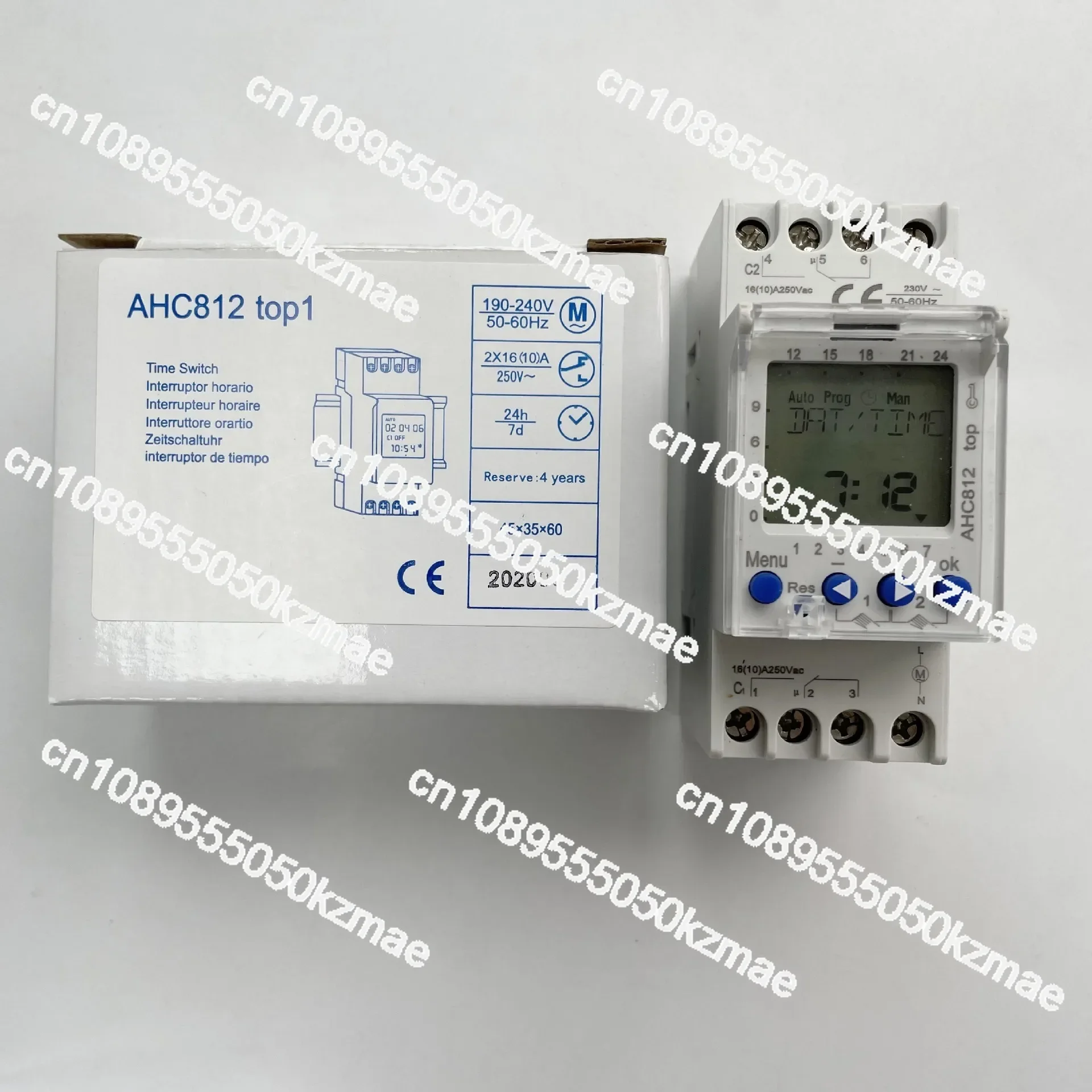 2 Channel Timer Programmable Timing Switch AHC812 Programmable Timing Switch 220V 16A