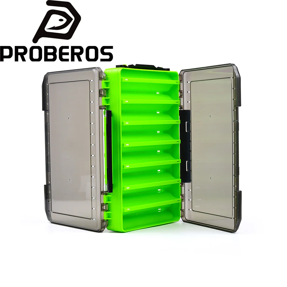 Proberos Fishing Hook Bait Storage Case Double-Sided Waterproof Fishing Tackle Box Mini Portable Fishing Gear Accessories Box