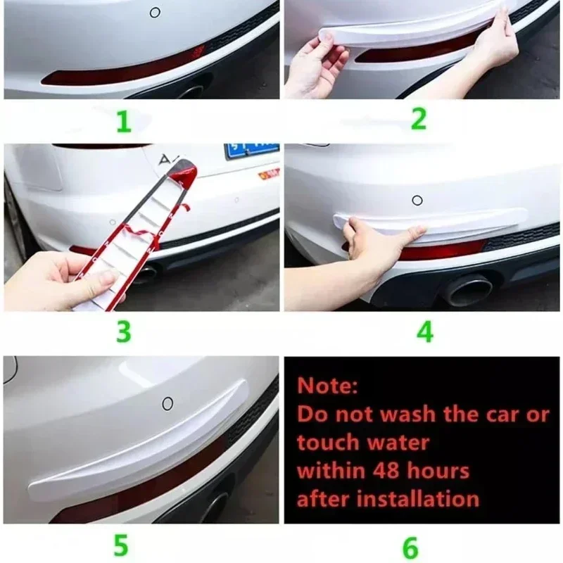 2pcs Universal Anti Collision Protector Stickers Car Front and Rear Corner Bumper Guard Anti Scratch Strips Car Accessories