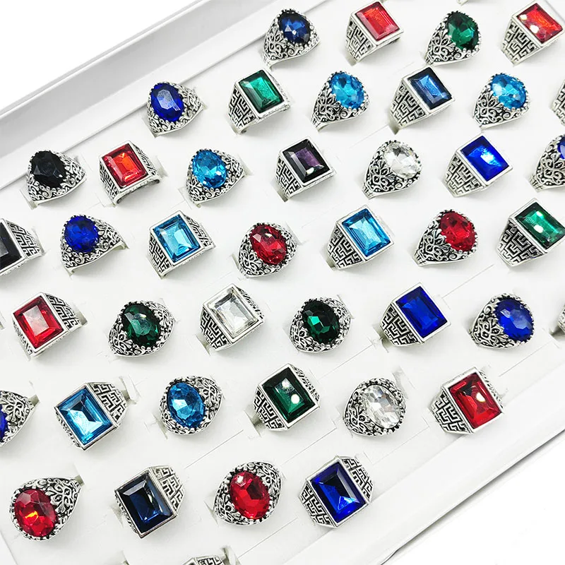 

20 шт./партия, Женские винтажные кольца из акрилового сплава