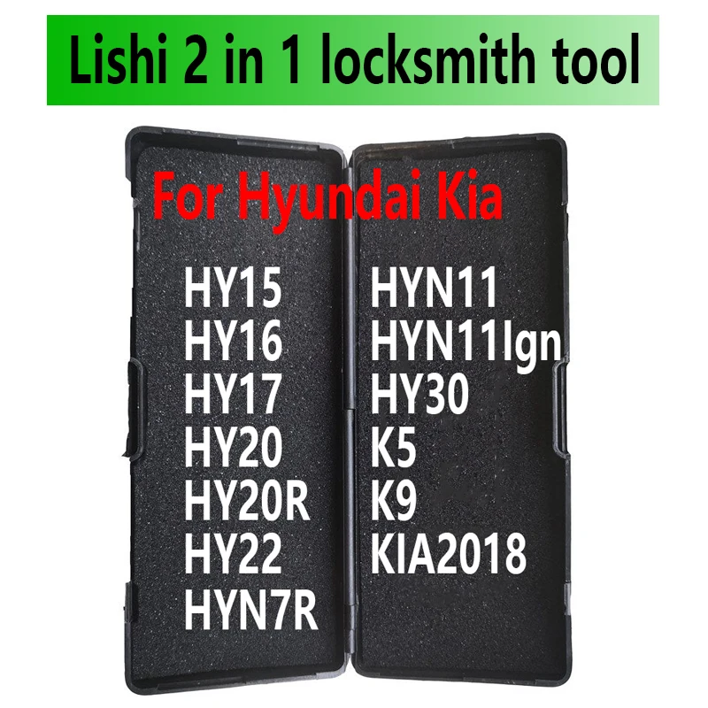 

Lishi 2 in 1 Tool HY15 HY16 HY17 HY20 HY20R HY22 HYN7R HYN11 HY30 K5 K9 Kia2018 for Hyundai Kia Locksmith Tool