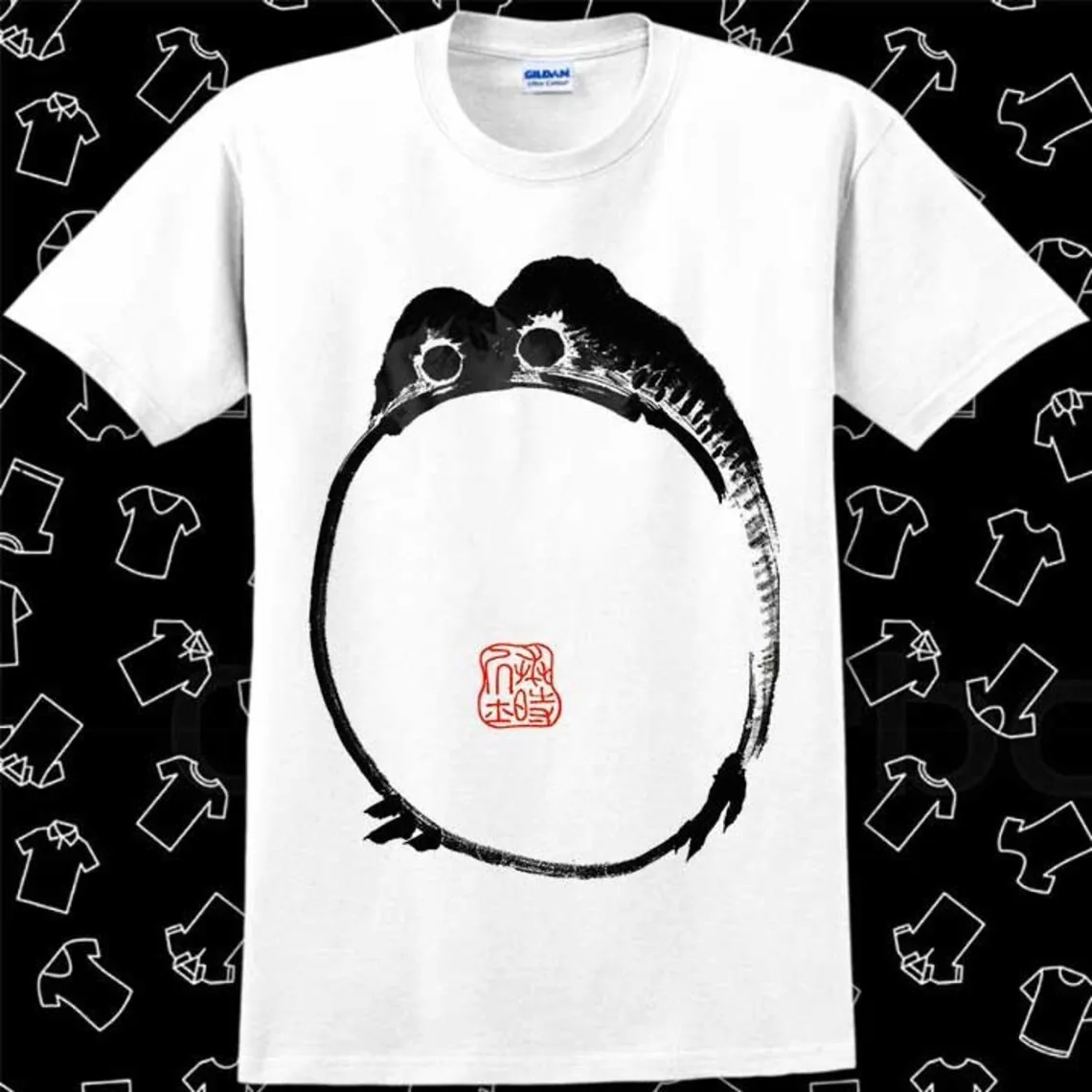 Sad Frog Japanese Art Matsumoto Hoji Meika Gafu T Shirt Star Demons Unisex tee