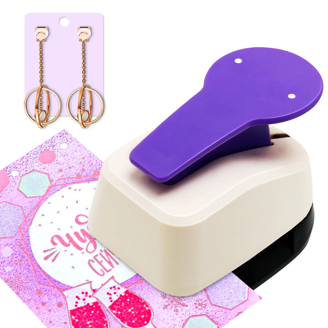 Corner Necklace Card Punch, Necklace cardboard holder Paper hole punch Puncher Cutter Jewerly