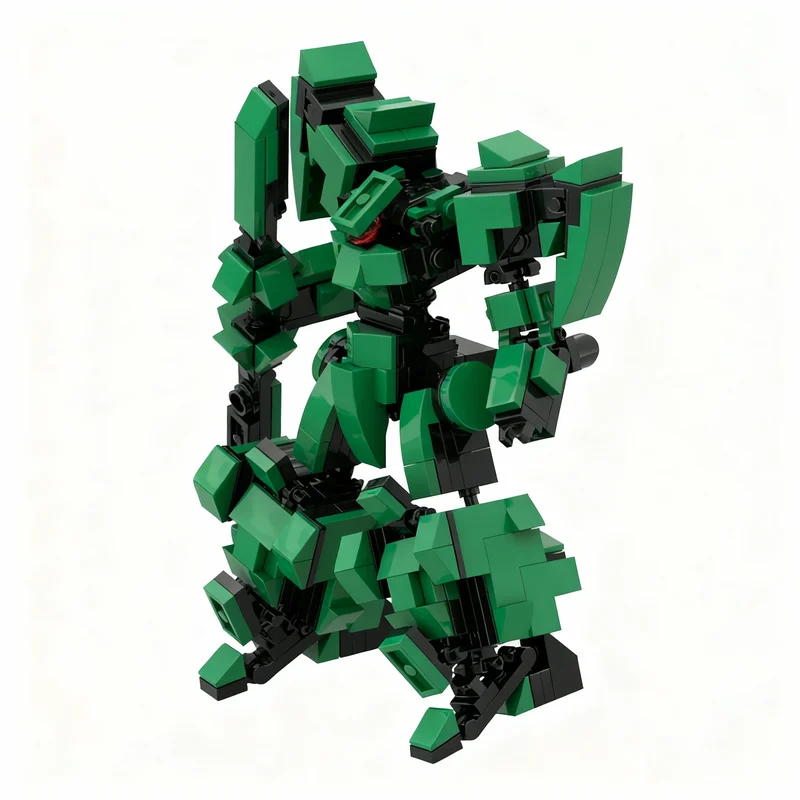 300pcs MOC Mecha Robot Steel Green Model Building Blocks Construction Toy Christmas Gift Education Creative Assemble Idea Brick