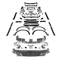 Full Body Kit For Porsche Cayenne / Coupe 23-24 Upgrade to Turbo GT Style Front Bumper Door Panel Fender Flares Lip Diffuser