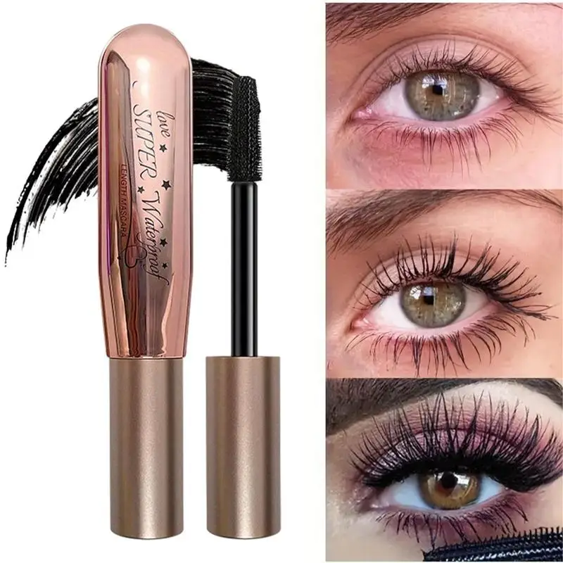 InjFiber-Mascara 4D pour extension de cils, résistant à l'eau, extra volume, anti-taches, curling, allongement, outil de maquillage pour les yeux