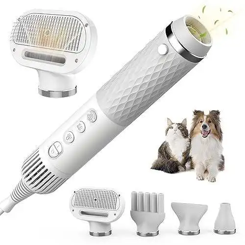 5 In 1 Smart Portable Vacuum Cleaner Automatic Dog Cat Pet Grooming Blow Dryer Brush Pet Hair Dryer