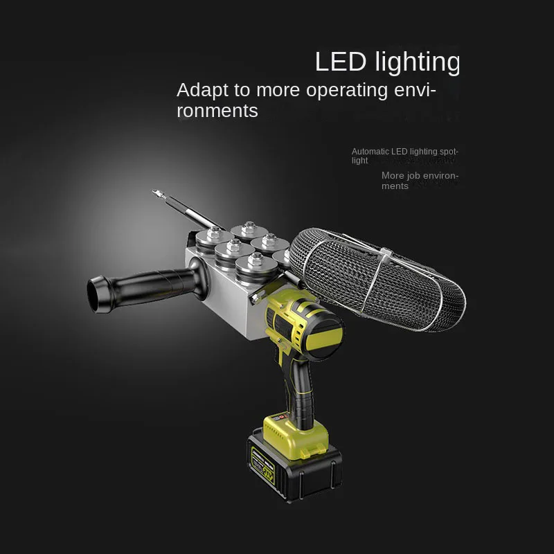 Imagem -03 - Min Bateria de Lítio Máquina Rosqueamento Eletricista Automático Fio Aço Fio Escondido Puxar Ferramentas Fio 40 m